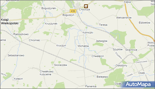 mapa Michałów gmina Nowe Miasto nad Wartą, Michałów gmina Nowe Miasto nad Wartą na mapie Targeo