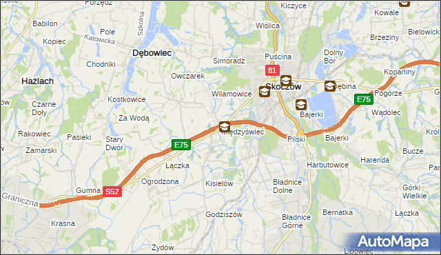 mapa Międzyświeć, Międzyświeć na mapie Targeo
