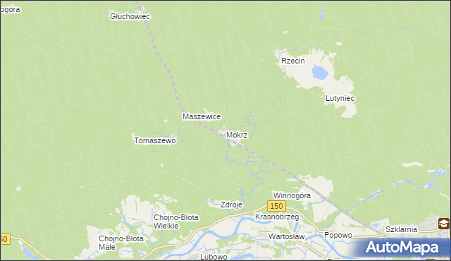 mapa Mokrz, Mokrz na mapie Targeo