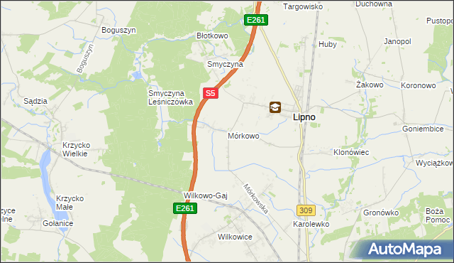 mapa Mórkowo, Mórkowo na mapie Targeo