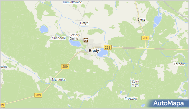 mapa Nabłoto, Nabłoto na mapie Targeo