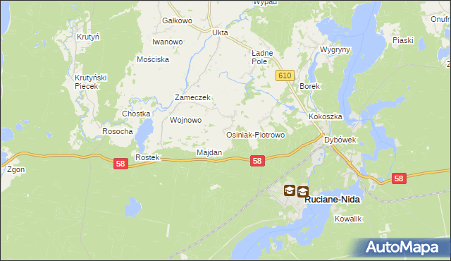 mapa Osiniak-Piotrowo, Osiniak-Piotrowo na mapie Targeo