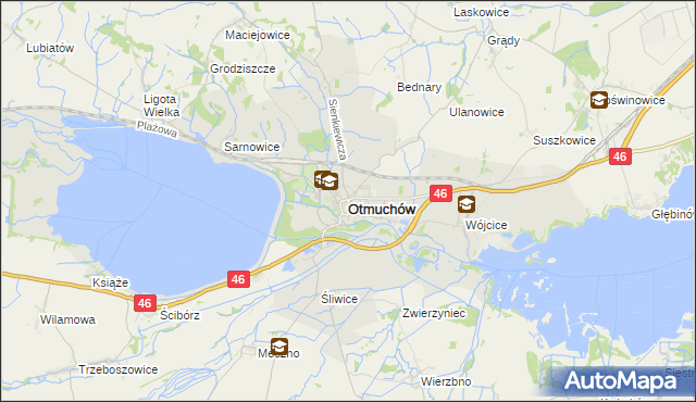 mapa Otmuchów, Otmuchów na mapie Targeo