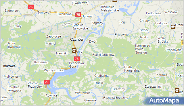 mapa Piaski-Drużków, Piaski-Drużków na mapie Targeo