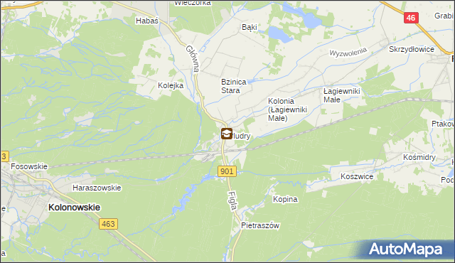 mapa Pludry, Pludry na mapie Targeo