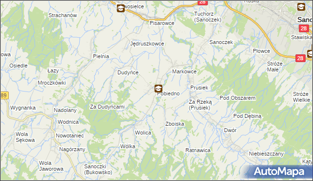 mapa Pobiedno, Pobiedno na mapie Targeo