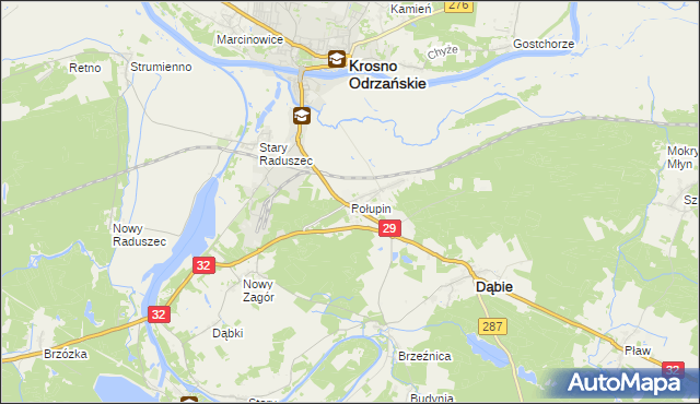 mapa Połupin, Połupin na mapie Targeo