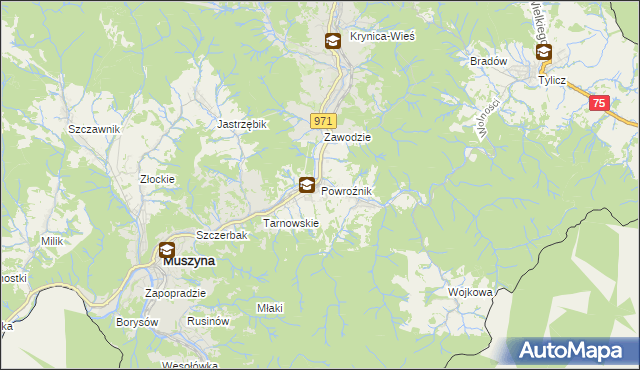mapa Powroźnik, Powroźnik na mapie Targeo