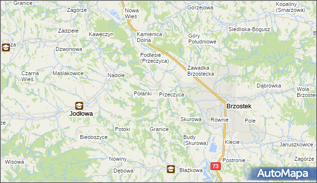mapa Przeczyca, Przeczyca na mapie Targeo