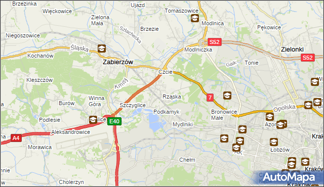 mapa Rząska, Rząska na mapie Targeo