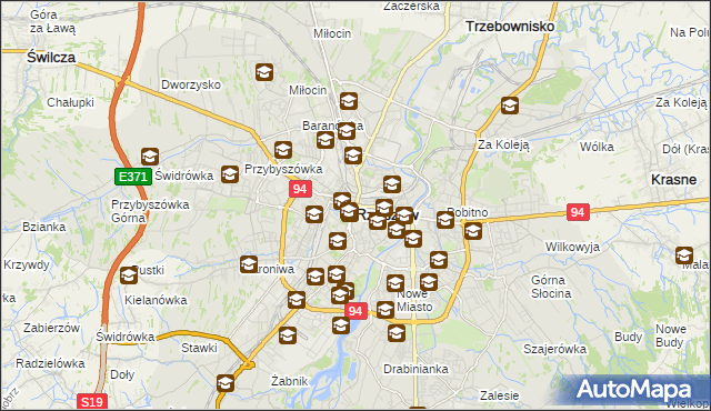 mapa Rzeszów, Rzeszów na mapie Targeo