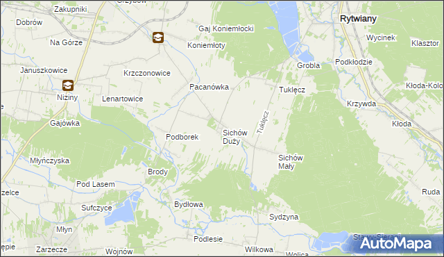 mapa Sichów Duży, Sichów Duży na mapie Targeo