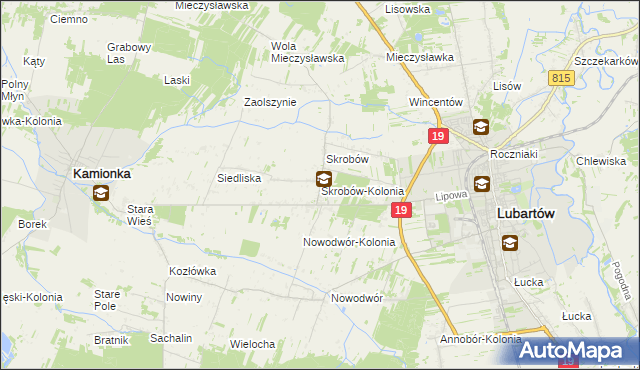 mapa Skrobów-Kolonia, Skrobów-Kolonia na mapie Targeo