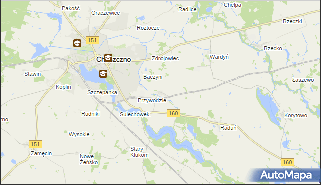 mapa Smoleń gmina Choszczno, Smoleń gmina Choszczno na mapie Targeo