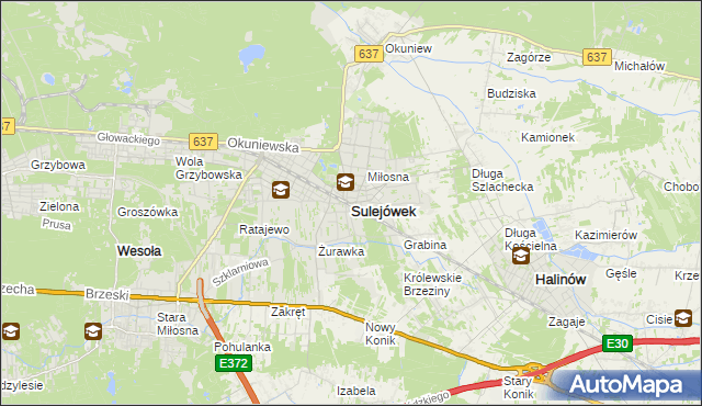mapa Sulejówek, Sulejówek na mapie Targeo