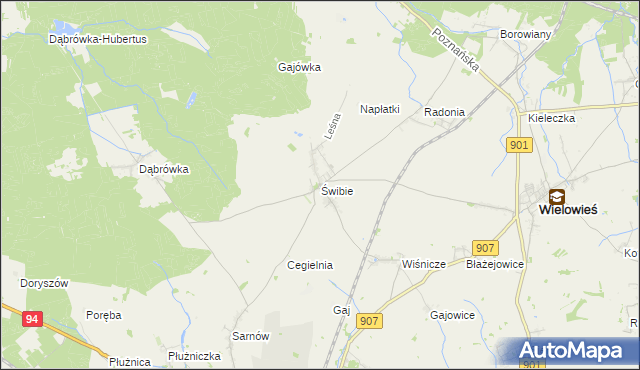 mapa Świbie, Świbie na mapie Targeo