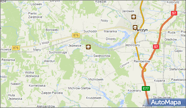 mapa Świętochów, Świętochów na mapie Targeo