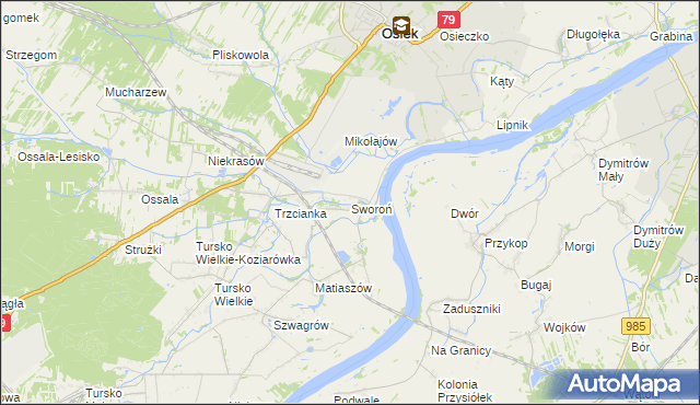 mapa Sworoń, Sworoń na mapie Targeo