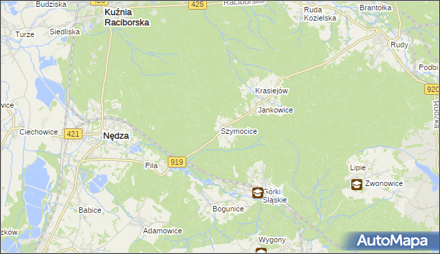 mapa Szymocice, Szymocice na mapie Targeo