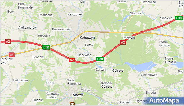 mapa Szymony, Szymony na mapie Targeo
