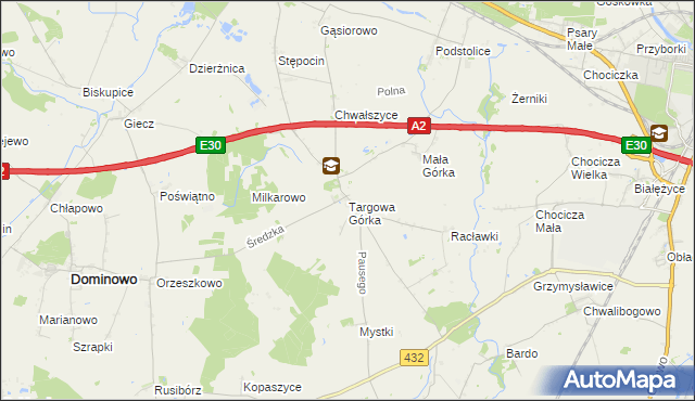 mapa Targowa Górka, Targowa Górka na mapie Targeo