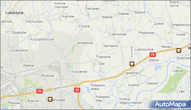 mapa Tropiszów, Tropiszów na mapie Targeo