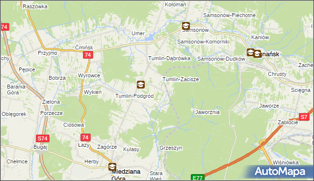 mapa Tumlin-Węgle, Tumlin-Węgle na mapie Targeo