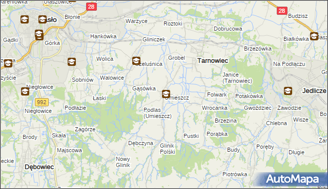 mapa Umieszcz, Umieszcz na mapie Targeo