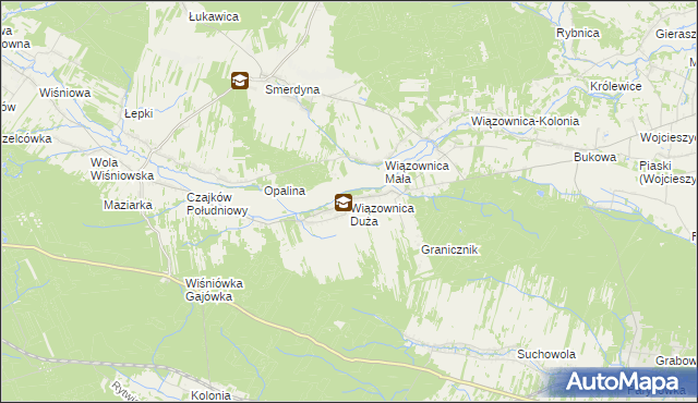 mapa Wiązownica Duża, Wiązownica Duża na mapie Targeo