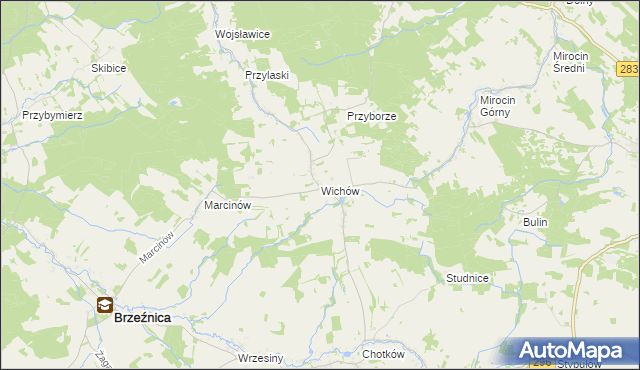 mapa Wichów, Wichów na mapie Targeo