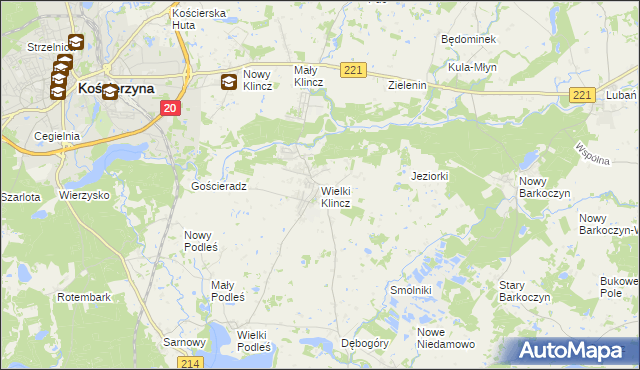 mapa Wielki Klincz, Wielki Klincz na mapie Targeo