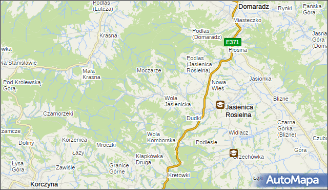 mapa Wola Jasienicka, Wola Jasienicka na mapie Targeo