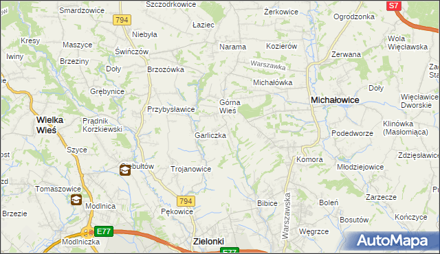 mapa Wola Zachariaszowska, Wola Zachariaszowska na mapie Targeo