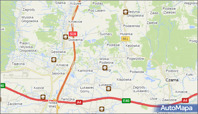 mapa Wólka Podleśna, Wólka Podleśna na mapie Targeo