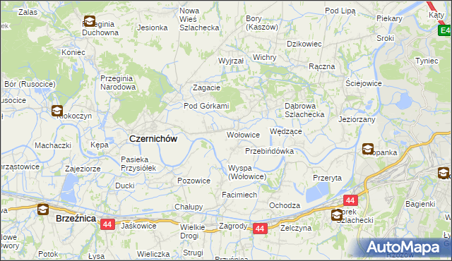 mapa Wołowice, Wołowice na mapie Targeo