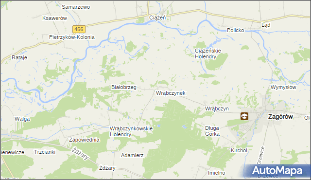 mapa Wrąbczynek, Wrąbczynek na mapie Targeo