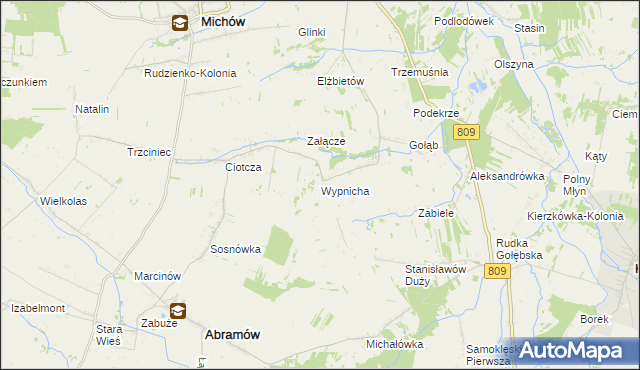 mapa Wypnicha, Wypnicha na mapie Targeo