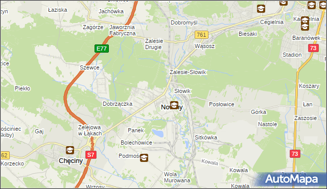 mapa Zagrody gmina Sitkówka-Nowiny, Zagrody gmina Sitkówka-Nowiny na mapie Targeo