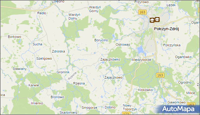 mapa Zajączkówko, Zajączkówko na mapie Targeo