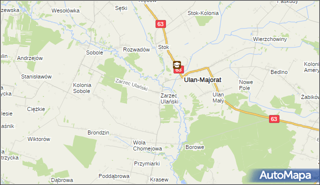 mapa Zarzec Ulański, Zarzec Ulański na mapie Targeo