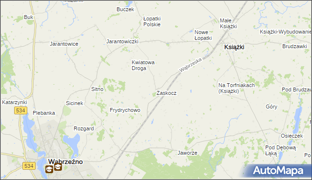 mapa Zaskocz, Zaskocz na mapie Targeo
