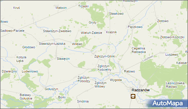 mapa Zgliczyn-Glinki, Zgliczyn-Glinki na mapie Targeo