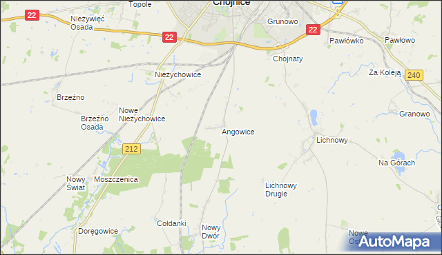 mapa Angowice, Angowice na mapie Targeo