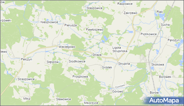 mapa Straża, Straża na mapie Targeo