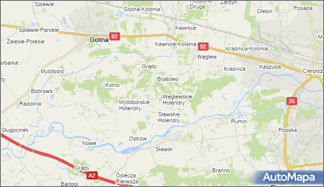 mapa Węglewskie Holendry, Węglewskie Holendry na mapie Targeo