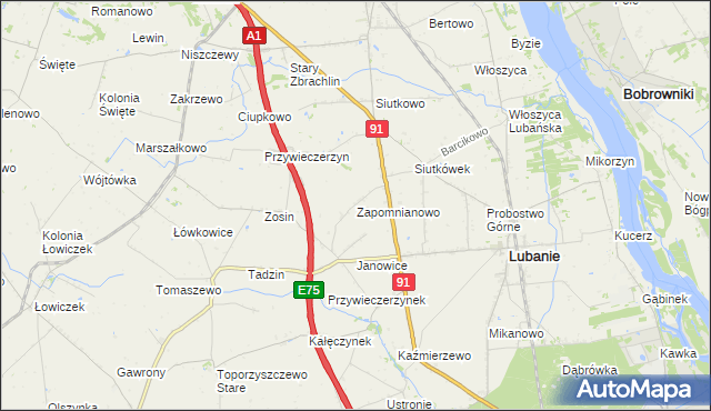 mapa Zapomnianowo, Zapomnianowo na mapie Targeo