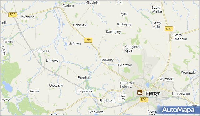 mapa Gałwuny, Gałwuny na mapie Targeo