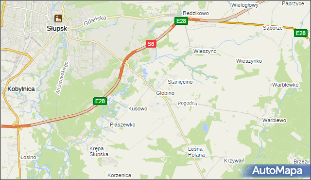 mapa Głobino, Głobino na mapie Targeo