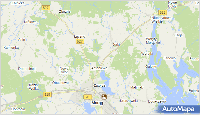 mapa Jurecki Młyn, Jurecki Młyn na mapie Targeo