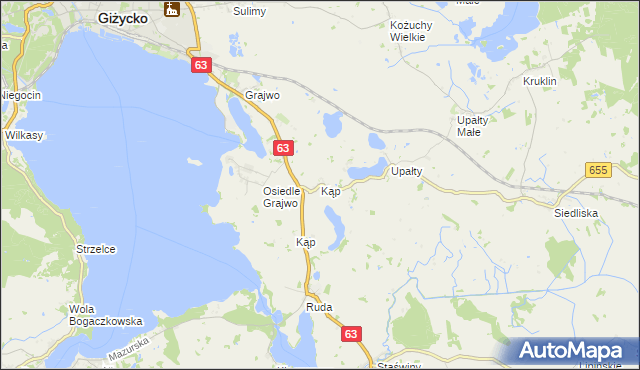 mapa Kąp, Kąp na mapie Targeo